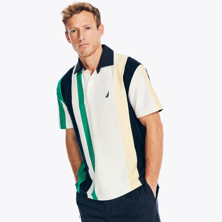 klassisk pasform rugby poloshirt sejl hvidt Nautica PZ4T364 Mænd