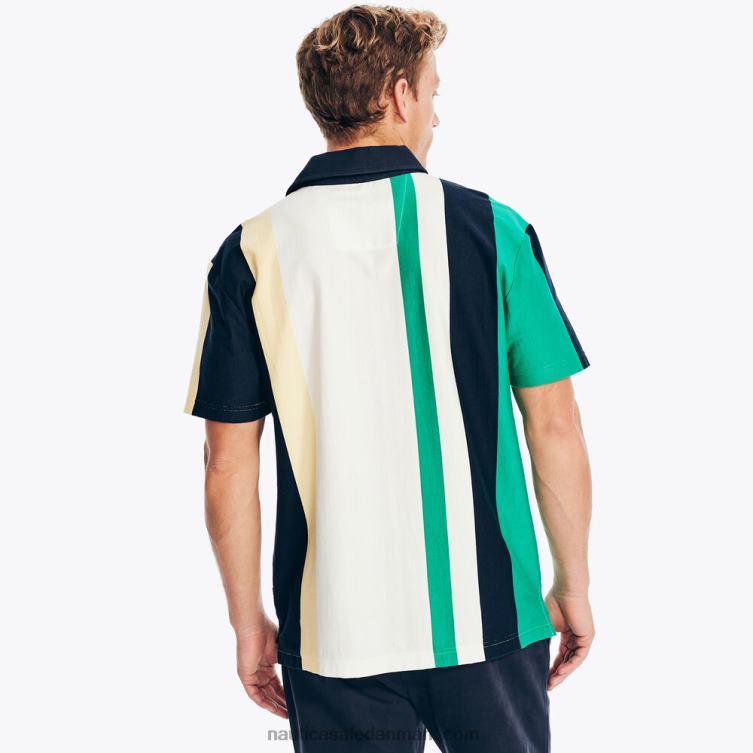 klassisk pasform rugby poloshirt sejl hvidt Nautica PZ4T364 Mænd