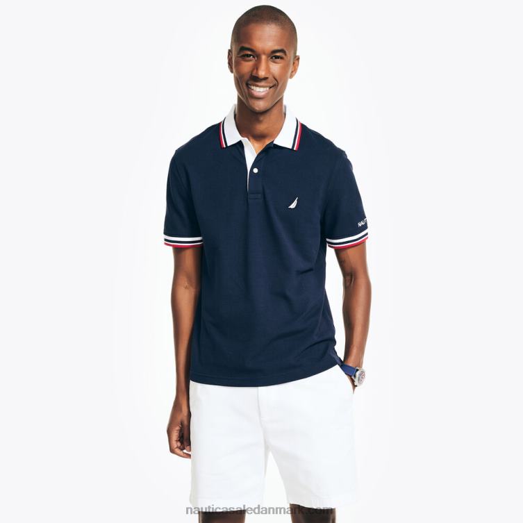 klassisk pasform solid polo flåde Nautica PZ4T18 Mænd