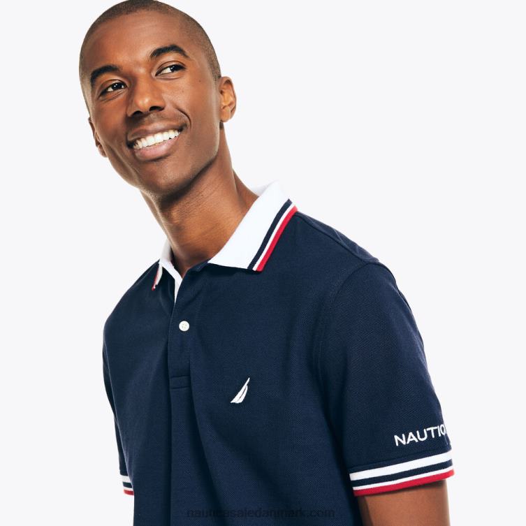 klassisk pasform solid polo flåde Nautica PZ4T18 Mænd