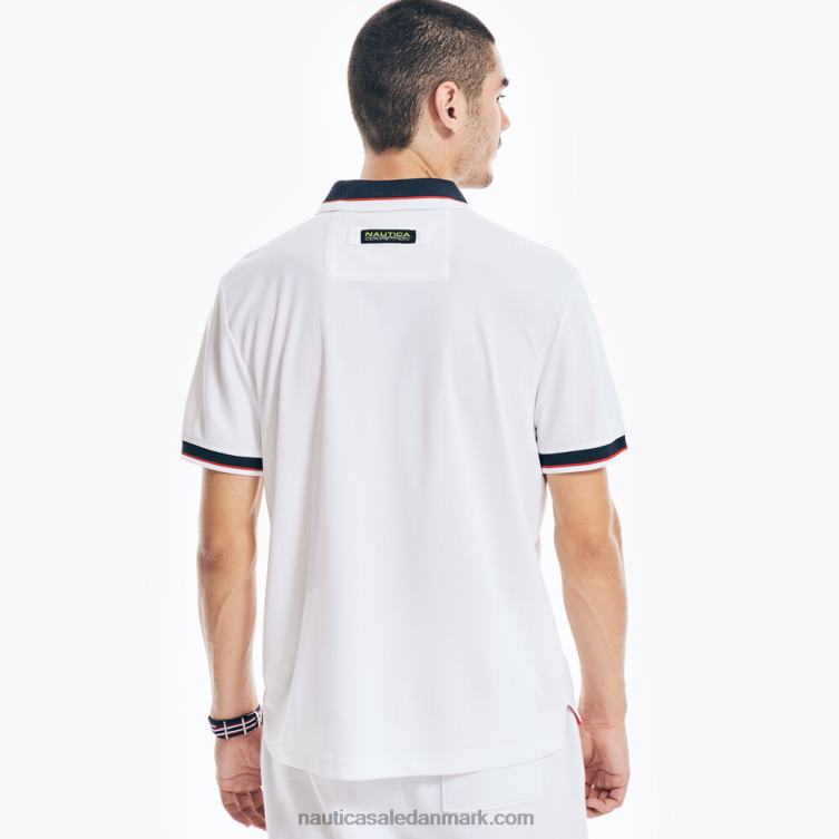 konkurrence bæredygtigt udformet klassisk pasform polo lyse hvid Nautica PZ4T674 Mænd