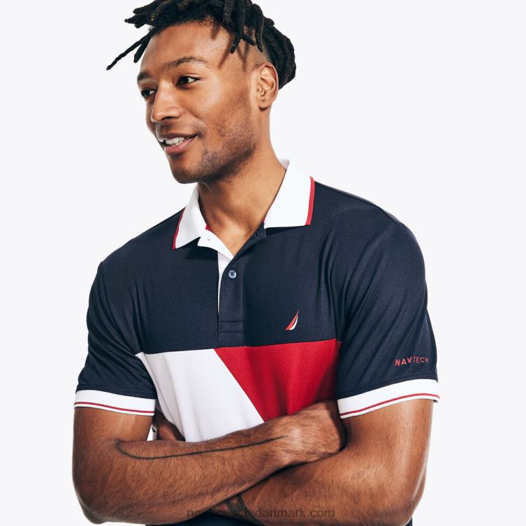 navtech bæredygtigt udformet polo med klassisk pasform med print flåde Nautica PZ4T362 Mænd