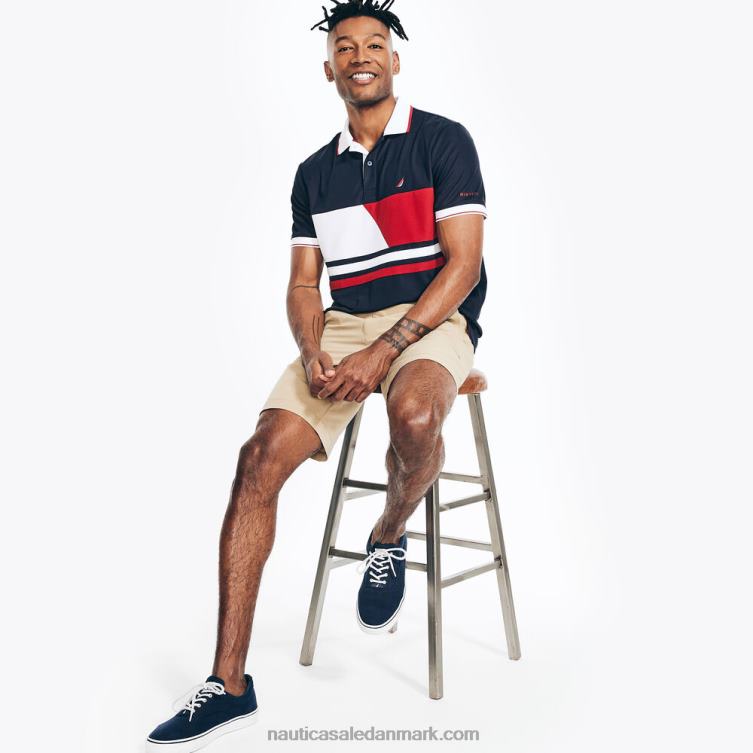 navtech bæredygtigt udformet polo med klassisk pasform med print flåde Nautica PZ4T362 Mænd