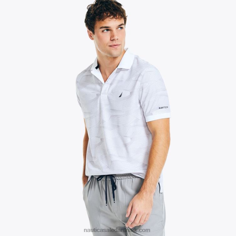 navtech bæredygtigt udformet polo med klassisk pasform med print lyse hvid Nautica PZ4T439 Mænd