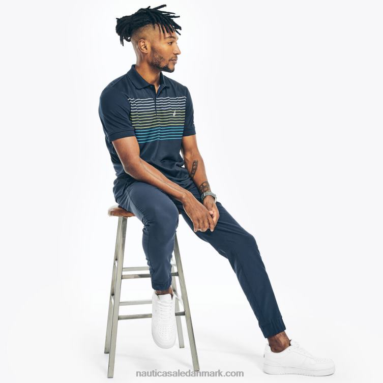 stor og høj navtech klassisk pasform stribet polo flåde Nautica PZ4T414 Mænd