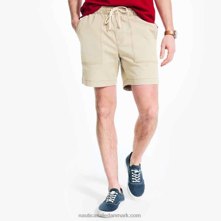 7\" pull-on boardwalk kort militær tan Nautica PZ4T263 Mænd