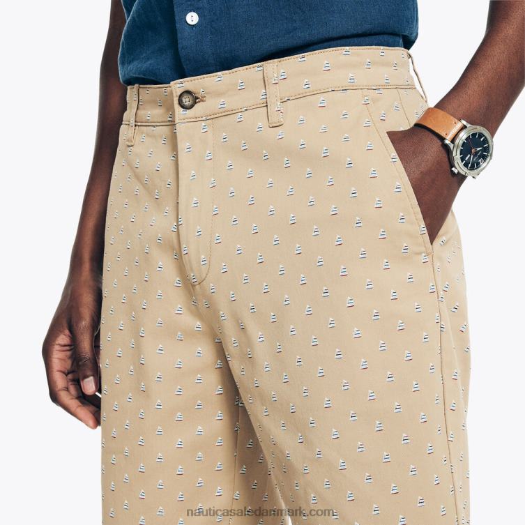 9,5\" dækkort med print toscana tan Nautica PZ4T234 Mænd