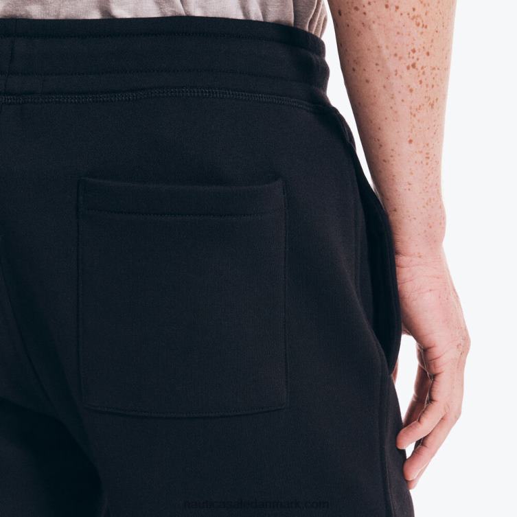 9\'\' j-klasse fleece short ægte sort Nautica PZ4T640 Mænd