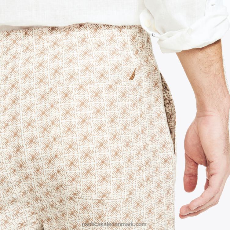 bæredygtigt udformet 8,5\" trykt cabana short sejl hvidt Nautica PZ4T272 Mænd