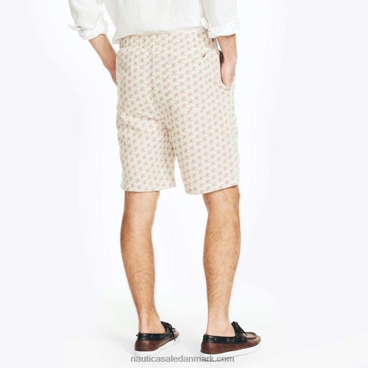 bæredygtigt udformet 8,5\" trykt cabana short sejl hvidt Nautica PZ4T272 Mænd
