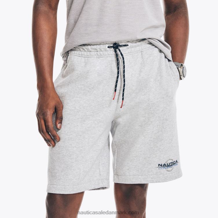 konkurrence bæredygtigt fremstillet 9" fleece short grå lyng Nautica PZ4T223 Mænd