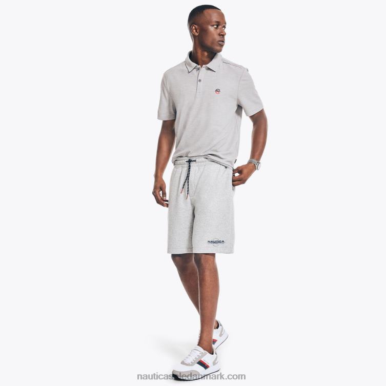 konkurrence bæredygtigt fremstillet 9\" fleece short grå lyng Nautica PZ4T223 Mænd