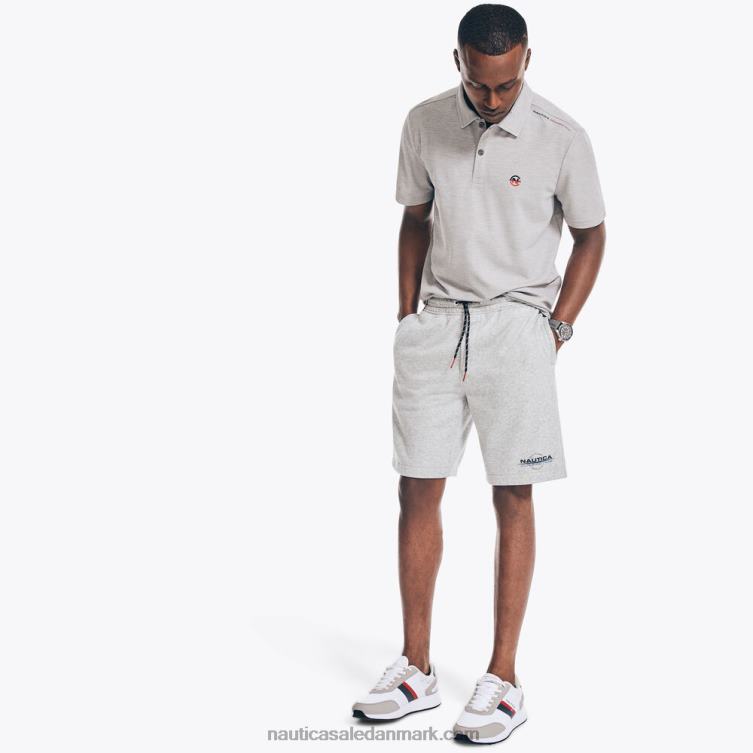 konkurrence bæredygtigt fremstillet 9\" fleece short grå lyng Nautica PZ4T223 Mænd