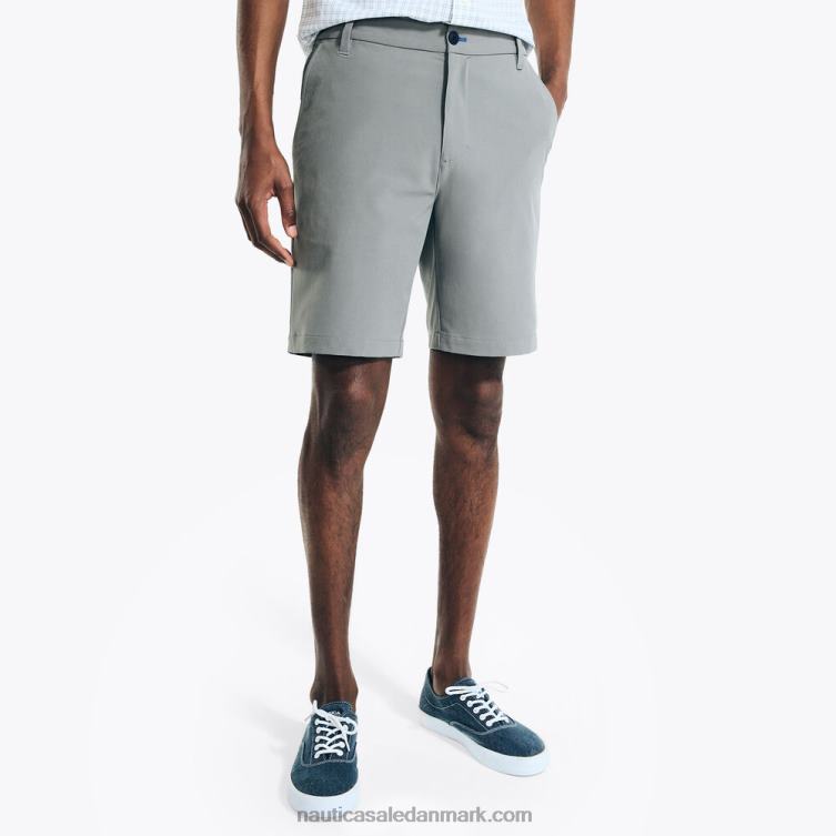 navtech 8,5" slim fit shorts med flad front tin grå Nautica PZ4T412 Mænd