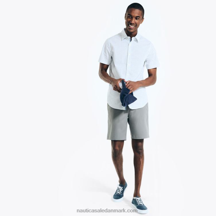 navtech 8,5\" slim fit shorts med flad front tin grå Nautica PZ4T412 Mænd