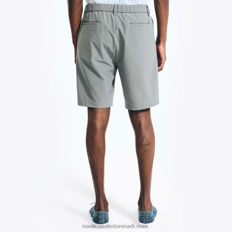 navtech 8,5\" slim fit shorts med flad front tin grå Nautica PZ4T412 Mænd