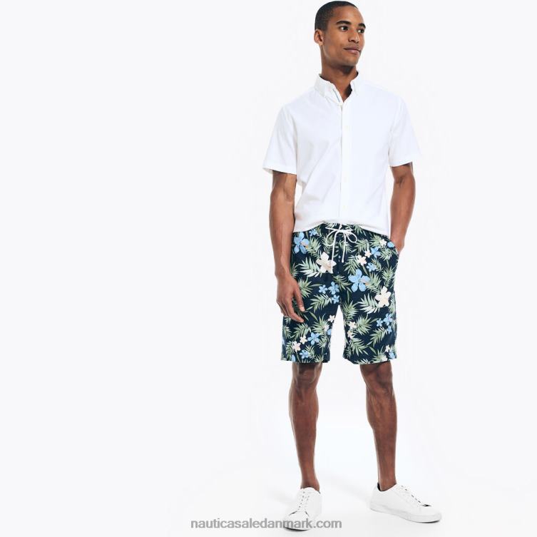 stor og høj cabana short med blomsterprint flåde Nautica PZ4T410 Mænd