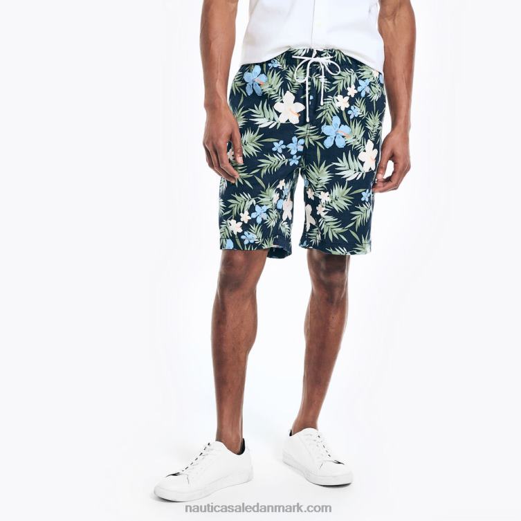 stor og høj cabana short med blomsterprint flåde Nautica PZ4T410 Mænd
