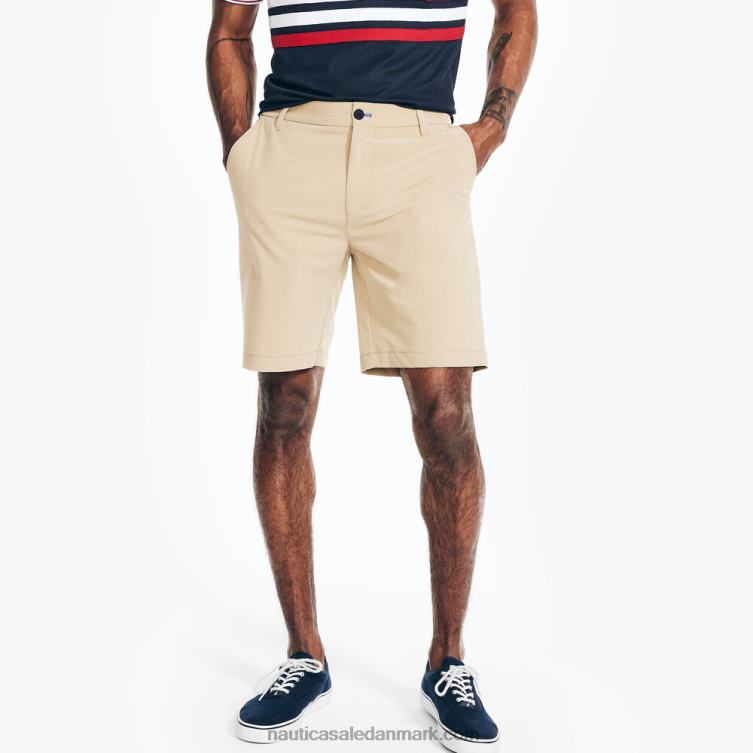 stor og høj navtech flad front kort militær tan Nautica PZ4T382 Mænd