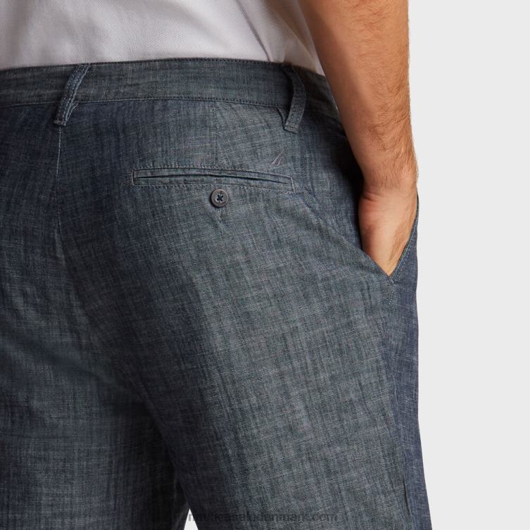 stort og højt 8,5\" chambray dækkort synke blå denim vask Nautica PZ4T670 Mænd