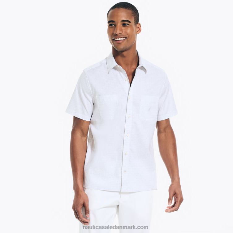 bæredygtigt udformet kortærmet skjorte med tryk grå violet Nautica PZ4T222 Mænd