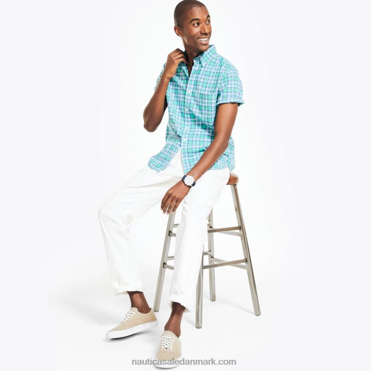 bæredygtigt udformet plaid kortærmet skjorte nilen Nautica PZ4T348 Mænd