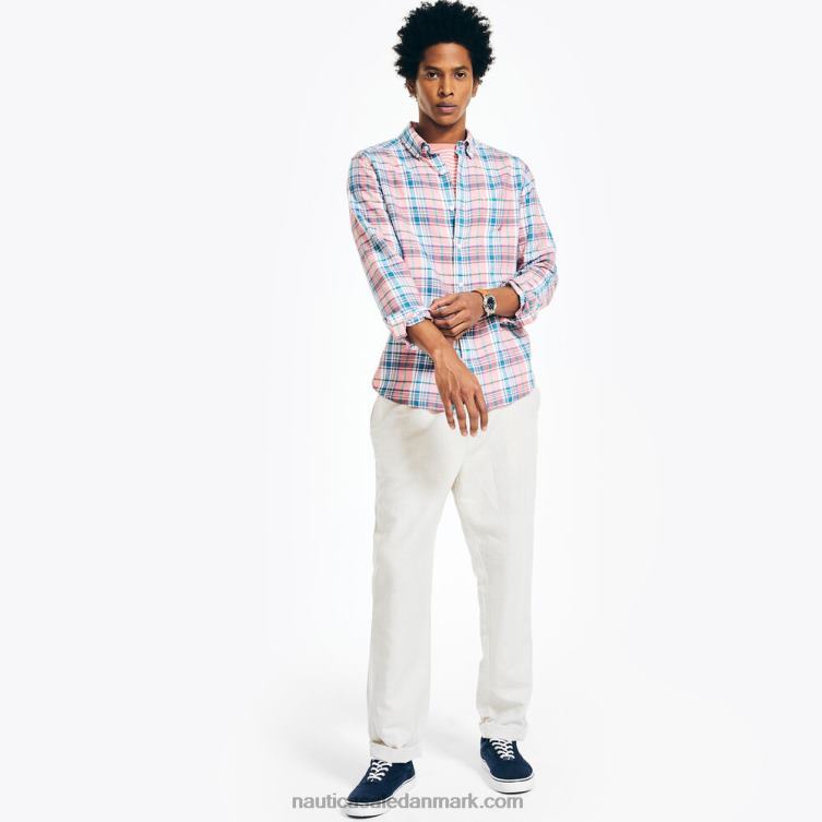 bæredygtigt udformet plaid skjorte drømmende koral Nautica PZ4T446 Mænd