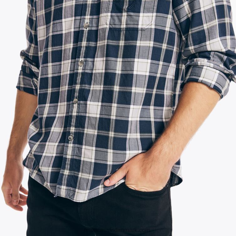 bæredygtigt udformet plaid skjorte højhus Nautica PZ4T281 Mænd