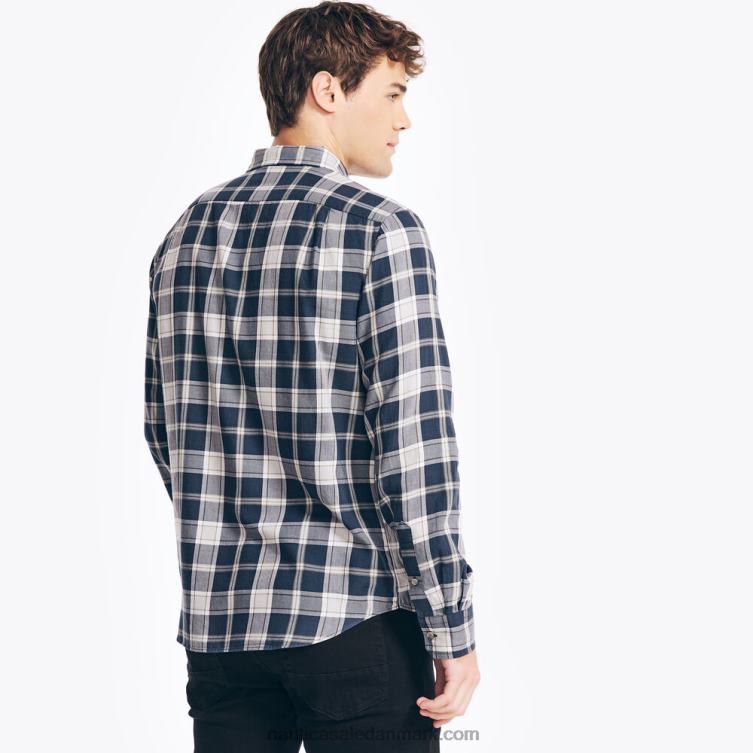bæredygtigt udformet plaid skjorte højhus Nautica PZ4T281 Mænd