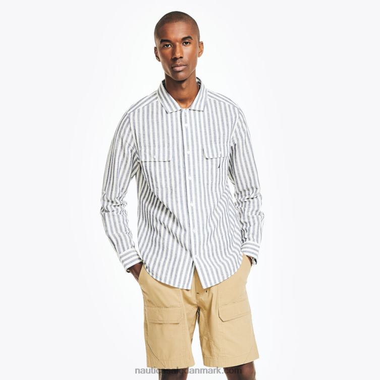 bæredygtigt udformet stribet skjorte skumfidus Nautica PZ4T452 Mænd
