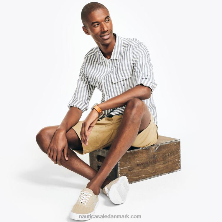 bæredygtigt udformet stribet skjorte skumfidus Nautica PZ4T452 Mænd