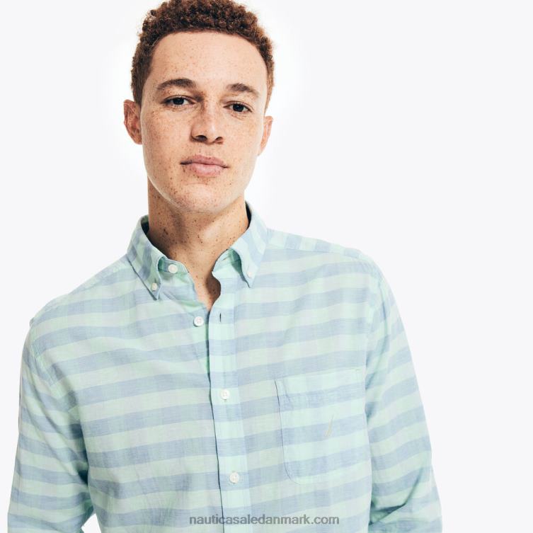 gingham plaid linned skjorte ren dybhavsvask Nautica PZ4T150 Mænd