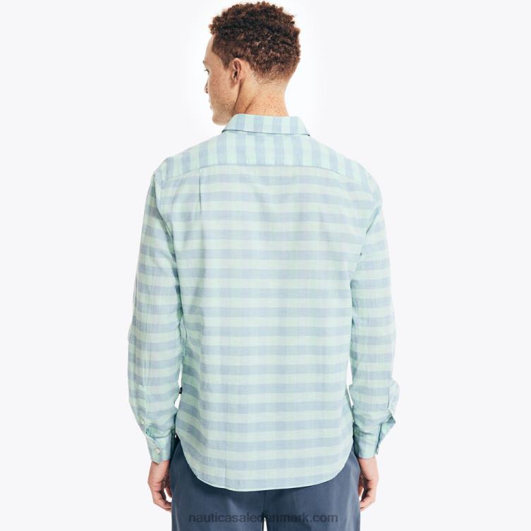 gingham plaid linned skjorte ren dybhavsvask Nautica PZ4T150 Mænd