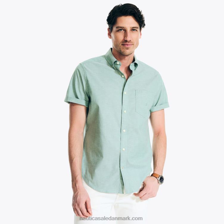 kortærmet oxford skjorte grønt æble Nautica PZ4T565 Mænd