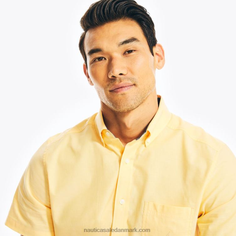 kortærmet oxford skjorte påskelilje Nautica PZ4T620 Mænd