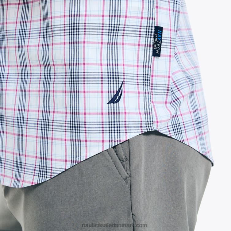 navtech trim fit plaid skjorte lyse hvid Nautica PZ4T212 Mænd