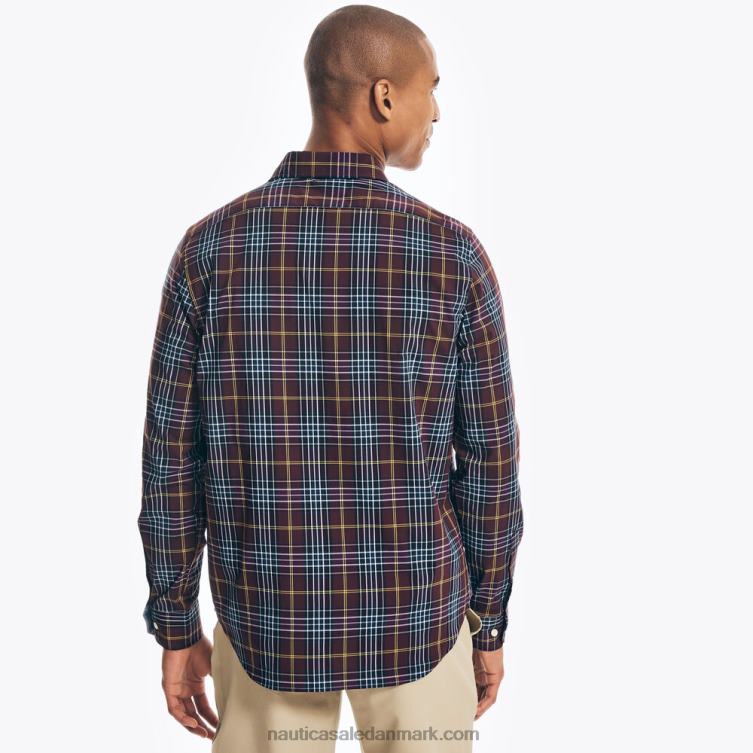 navtech trim fit plaid skjorte rio rød Nautica PZ4T602 Mænd