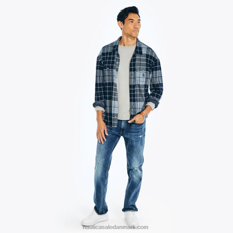 plaid jacquard skjorte flåde Nautica PZ4T240 Mænd