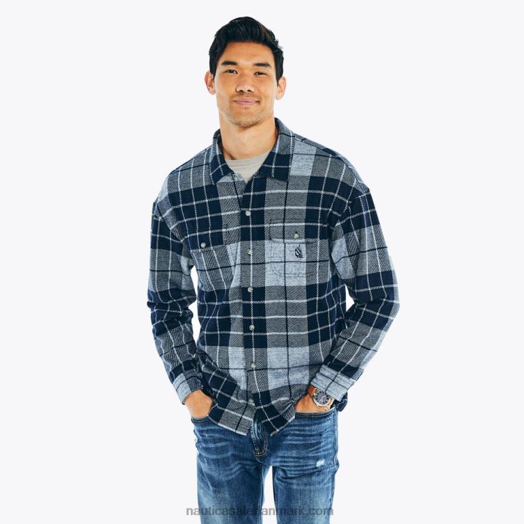 plaid jacquard skjorte flåde Nautica PZ4T240 Mænd