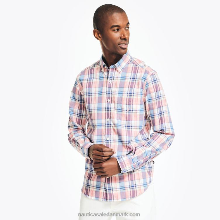 plaid poplin skjorte tebær Nautica PZ4T690 Mænd