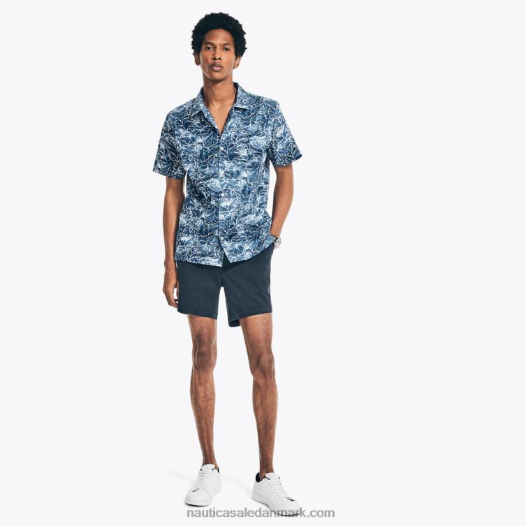 stor og høj lejrskjorte med klassisk pasform ejendom blå Nautica PZ4T592 Mænd