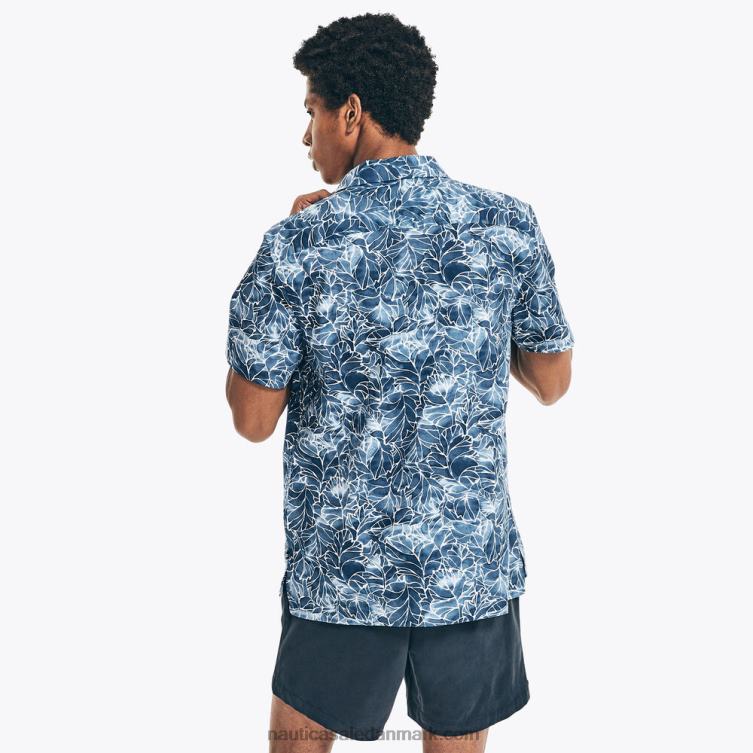 stor og høj lejrskjorte med klassisk pasform ejendom blå Nautica PZ4T592 Mænd