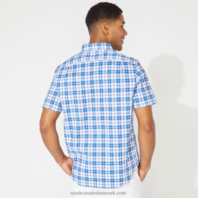 stor og høj plaidskjorte med klassisk pasform klar himmelblå Nautica PZ4T716 Mænd