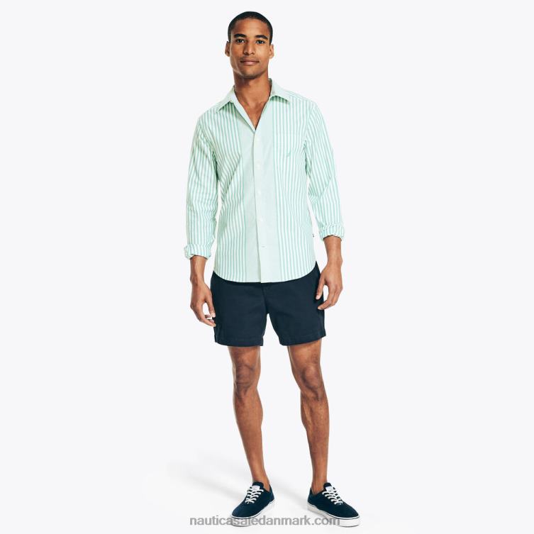stribet oxford skjorte mørk dild Nautica PZ4T329 Mænd