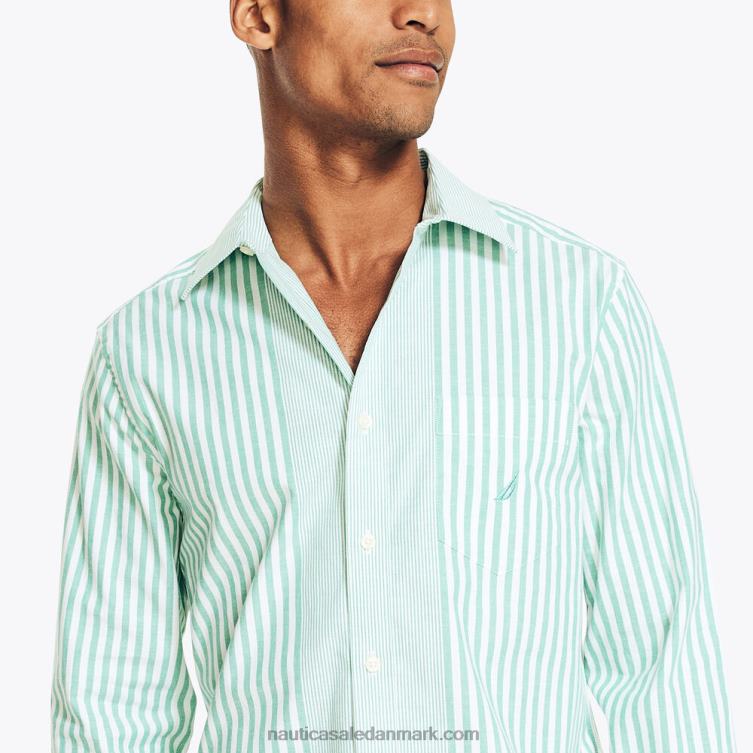 stribet oxford skjorte mørk dild Nautica PZ4T329 Mænd