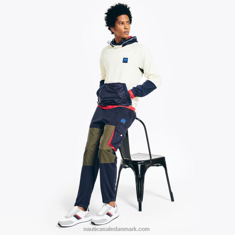 bæredygtigt udformet fleece pullover hættetrøje sejlcreme Nautica PZ4T309 Mænd