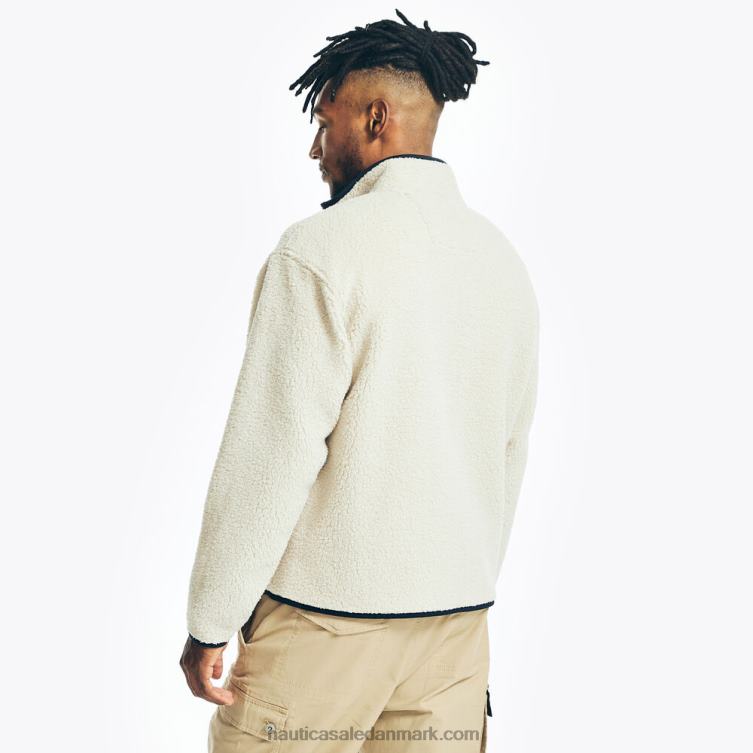 bæredygtigt udformet imiteret shearling sweatshirt med fuld lynlås nautica sten Nautica PZ4T198 Mænd
