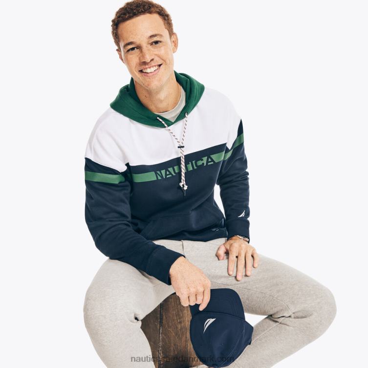 bæredygtigt udformet logo fleece hættetrøje flåde Nautica PZ4T205 Mænd