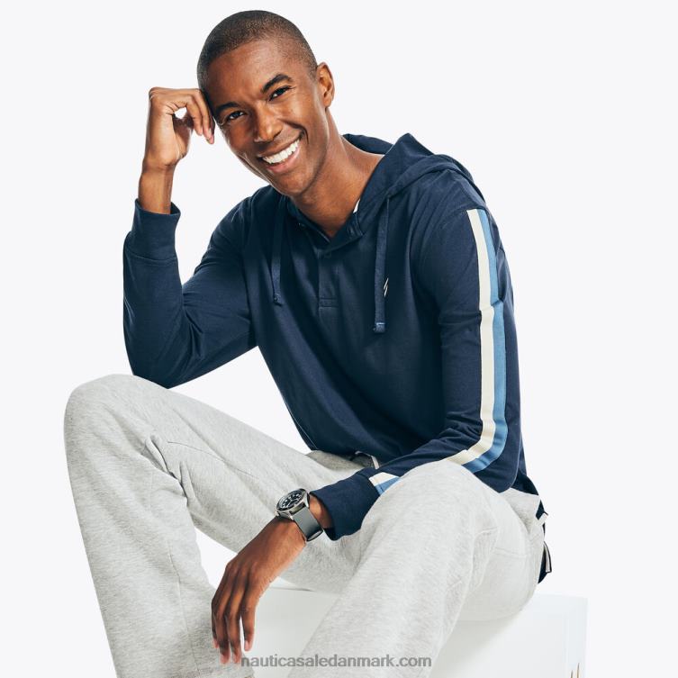 bæredygtigt udformet pullover hættetrøje flåde Nautica PZ4T261 Mænd