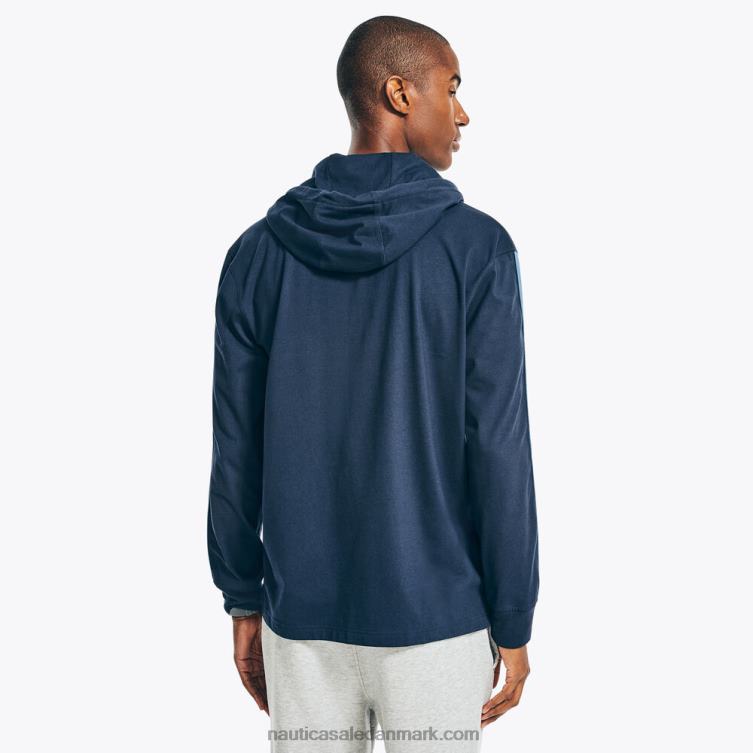 bæredygtigt udformet pullover hættetrøje flåde Nautica PZ4T261 Mænd